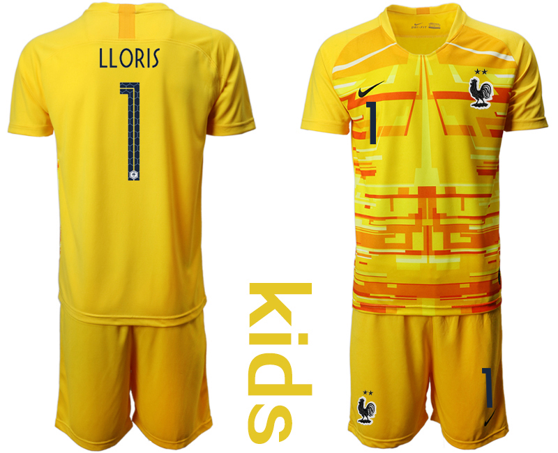 Cheap 2021 European Cup France yellow Youth goalkeeper 1 soccer jerseys
